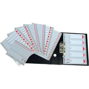Esselte 1-6 A4 register dividers, 20 pack, black binder - Esselte