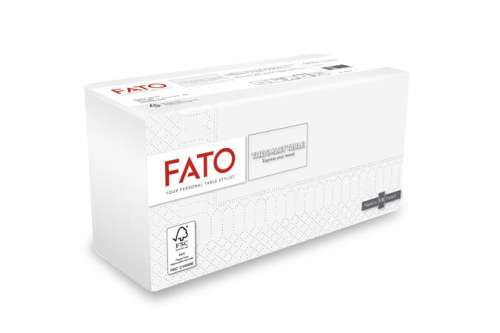 FATO Smart Table napkins, 50 count, white, 1/8 folded, 33x33 cm