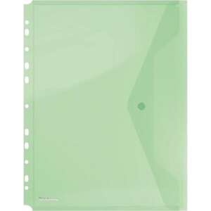 Donau A4 protector de documente din plastic verde cu clapetă și găuri pentru dosar - Huse de protecţie acte