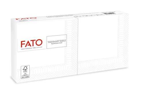 FATO obrúsok, 1/4 zložený, 25x25 cm, FATO &rdquo;Smart Table&rdquo;, biely