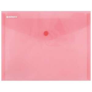 Donau A5 dosar transparent din plastic cu închidere cu clapetă, roșu - Huse de protecţie acte