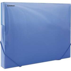 Donau A4 Expanding File Folder, 30mm, Blue, PP, Reinforced, Transparent - Elastic folder