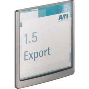 Информационна табела DURABLE Click Sign, 149x148,5 mm, сива - Информационно табло