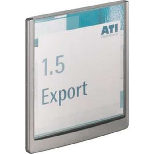 Информационна табела DURABLE Click Sign, 149x148,5 mm, сива