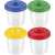 Set of 4 Panta Plast Simple 1 compartment paintbrush holders, blue, green, yellow, red