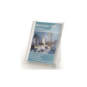 Durable COMBIBOXX A4 brochure holder, clear, for brochures and leaflets, desk and wall mountable - Durable
