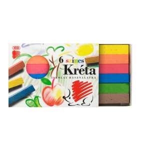 6 color chalks for school, Süni brand, in a box - Chalk