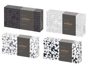 Satino by Wepa Prestige Facial Tissues, 4 different designs, 2 ply, 100 tissues per box - Paper Tissue
