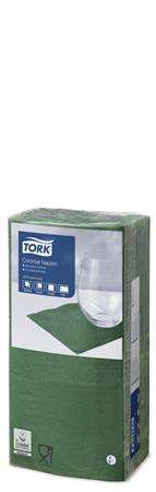 TORK Cocktail Napkins, Dark Green, 2-ply, 1/4-fold, 200 count