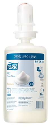 Tork Premium Mild Foam Soap, 1 liter refill bottle, for use in dispensers
