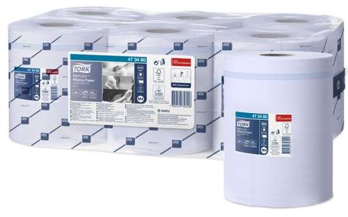 Tork Reflex M4 Centerfeed Roll System, 1-ply, blue, 771 sheets, 270m long, 19.4cm wide, 19cm diameter, Advanced quality, wiping paper