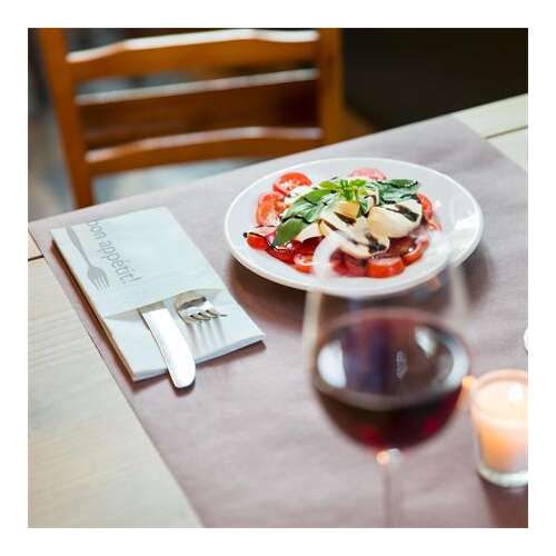 TORK Soft Cutlery Bag Napkin, white, 3-ply, cutlery pocket, table setting, restaurant