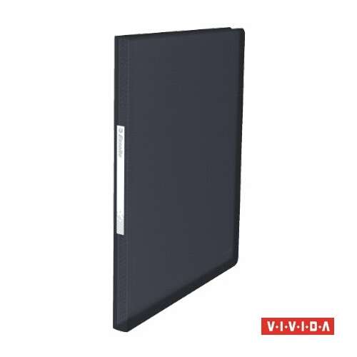 Esselte VIVIDA black presentation folder with 80 pockets, A4 size