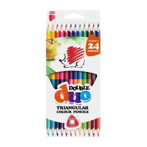 Süni Double Duo 24 Boje Trokutaste Drvene Bojice, Set od 12 kom - Drvena bojica