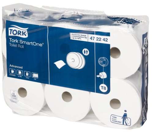 Tork SmartOne® 2-lagiges Toilettenpapier 6 Rollen