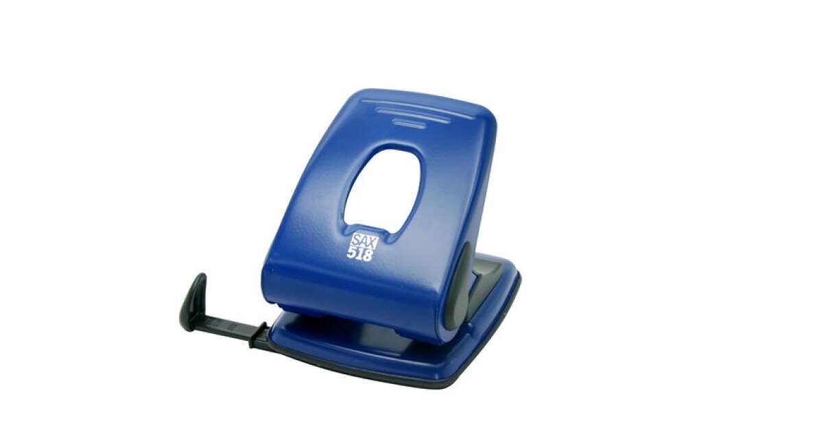 Перфоратор SAX, с две дупки, 40 листа, SAX "518", син 31573949