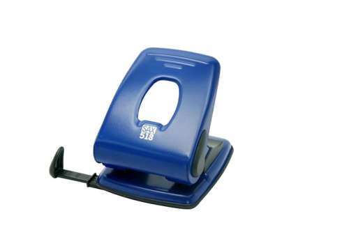 SAX 518 blue two-hole punch, 40 sheets capacity