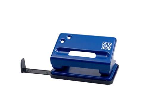 SAX Locher, zwei Löcher, 15 Blatt, SAX "308", blau