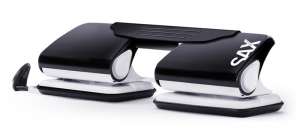 SAX 4-hole punch, black, 12 sheets capacity - Office technology