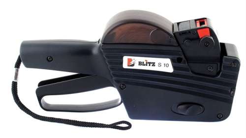 BLITZ S10 single-line price tagger, 10 characters, black