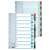 Esselte 1-10 Mylar A4 Dividers, 10 tabs, numbered 1-10, colorful, for organizing documents, showing two packs