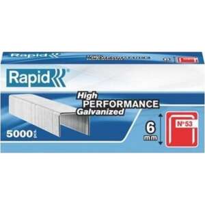 Rapid High Performance Galvanized Staples, 53/6, 5000 pcs - Rapid Staple