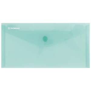 Plic de documente Donau din plastic verde, format DL, cu închidere cu clapetă - Huse de protecţie acte