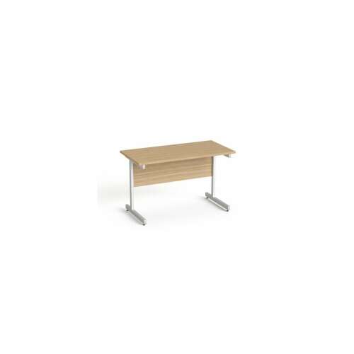 Stôl MAYA Stôl so sivými kovovými nohami, 140x70 cm, Freedom SV-25, jaseň