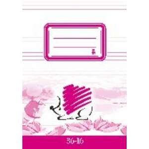 Süni A5 music notebook, 16 pages, pink hedgehog design - Notebook
