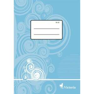 Victoria Circle 16-32 A5 lined notebook for 2nd grade, blue cover with swirl pattern - Victoria