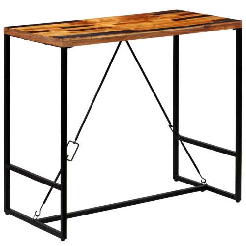 vidaXL újrahasznosított tömör fa bárasztal 120 x 60 x 106 cm