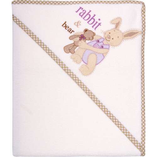 Womar Zaffiro kapucnis fürdőlepedő babáknak, aranyos nyuszi és medve mintával