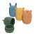 Petite&Mars Amigos Bath Toys Set of 4, silicone, BPA-free, 6 months+, multi-colored