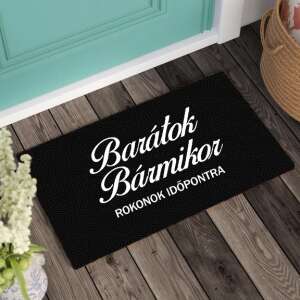 Забавна черна изтривалка с цитат 'Приятели по всяко време, Роднини с уговорка' - Изкуства и хобита