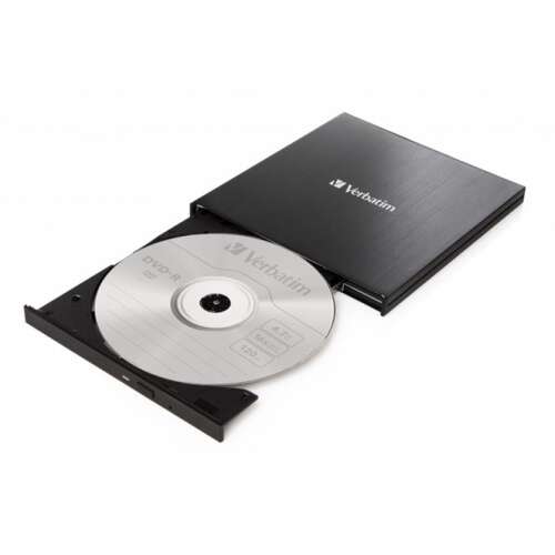 VERBATIM inscriptor CD/DVD, carcasă metalică subțire, USB 3.2 - USB-C, VERBATIM