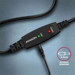 Kabel przedłużające USB AXAGON ADR-220B z diodami LED sygnalizującymi zasilanie i połączenie - AXAGON