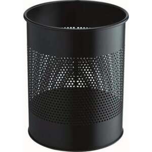 Durable 15 Liter Black Metal Trash Can - Felmosó, Clothes Dryer, Trash can, Paper Towel and Household wipes
