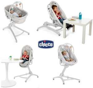 Chicco Baby Hug Air 4in1 Glacial multifunkciós Etetőszék #szürke