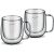 Set of two Lamart LT9034 double-walled glass mugs, 250ml
