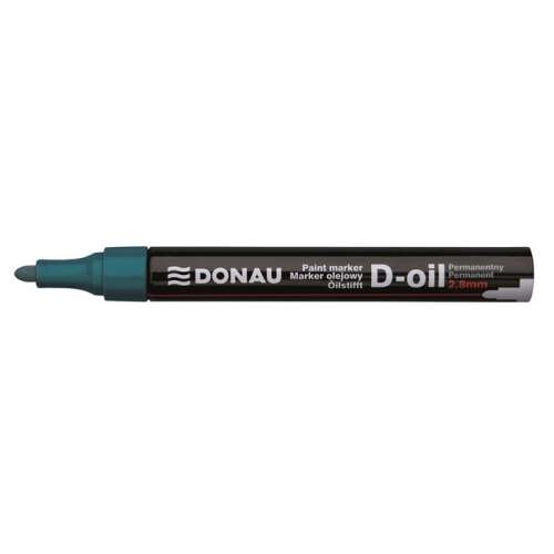 Постоянен маркер Donau D-oil, зелен, 2,8 mm, скосен връх