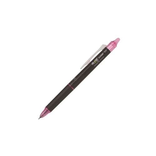 Pilot Frixion Clicker 0,5 mm löschbarer Rollerball-Stift, schwarzer Schaft, rosa Tinte