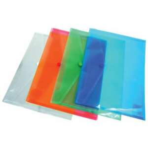 Пликчета за документи Donau DL, прозрачни, асортирани цветове, пакет от 5 - Опаковъчен материал