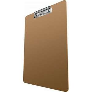 DONAU A4 Clipboard, brown, cardboard, with metal clip - Clipboard
