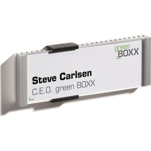 Panou informativ argintiu Durable, 149x52,5 mm, montare pe perete