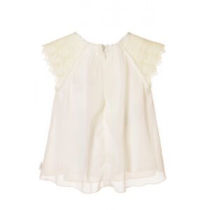 Boboli white, lace-shoulder, glitter girls' dress – 62 127394513 - Boboli