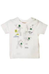 Brums baby T-shirt with frog print, white, size 74 - Kids' T-Shirt
