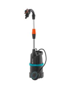 Pompa pentru butoi de ploaie Gardena 4000/1, 400W, negru și albastru, cu țeavă telescopică și conector pentru furtun - Pompe submersibile