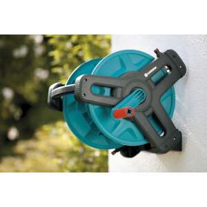 Gardena Classic wall-mounted hose reel, blue and gray, with 20m hose - Gardena