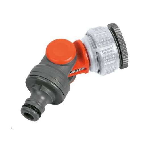 Gardena swivel tap connector, 1/2 inch, grey and orange, for connecting a garden hose to a tap