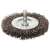 75mm diameter wire brush with crimped wire, for cleaning metal surfaces, fits drill